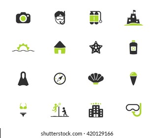 Beach simply icons for web and user interface