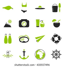 Beach simply icons for web and user interfaces