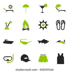 Beach simply icons for web and user interfaces