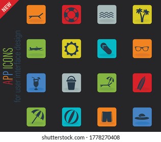 Beach simply symbol for web icons and user interface