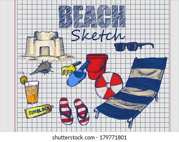 beach sketch