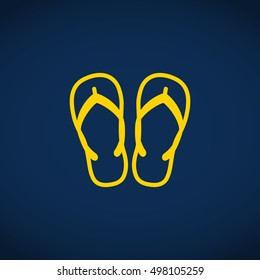 Beach slippers - flipflop icon