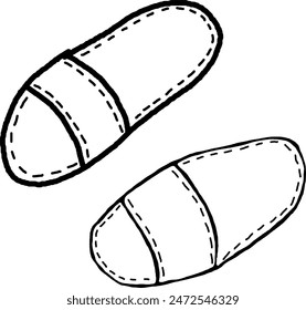 Beach slippers, great design, for any purpose. Design element. Summer design.