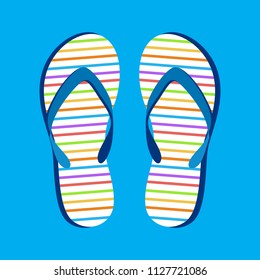 Beach slippers icon