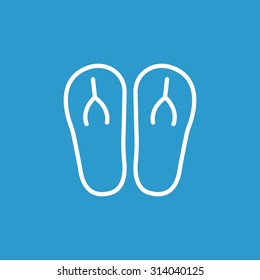 Beach slippers icon 