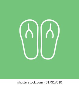 Beach slippers icon 