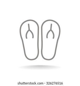 Beach slippers icon 