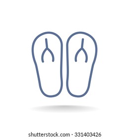 Beach slippers icon 