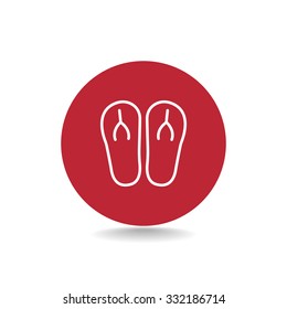 Beach slippers icon 