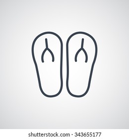 Beach slippers icon 