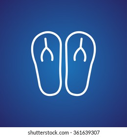 Beach slippers icon 