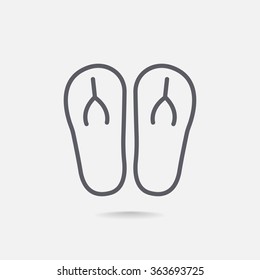 Beach slippers icon 