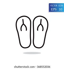Beach slippers icon 