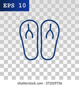Beach slippers icon 