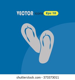 Beach slippers icon 