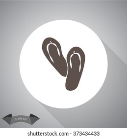 Beach slippers icon 