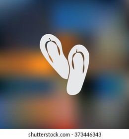Beach slippers icon 