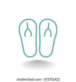 Beach slippers icon 