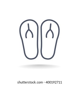 Beach slippers icon 