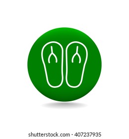 Beach slippers icon 