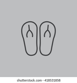 Beach slippers icon