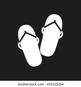 beach slippers, icon