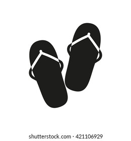beach slippers, icon