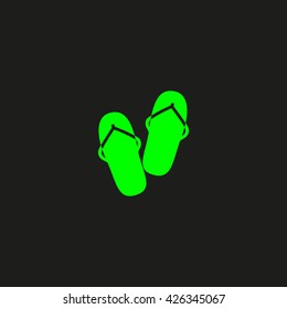 beach slippers, icon