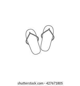beach slippers, icon