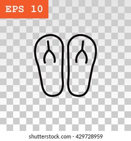 Beach slippers icon