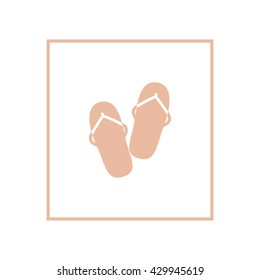 beach slippers, icon