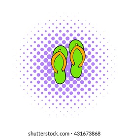Beach slippers icon