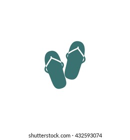 beach slippers, icon