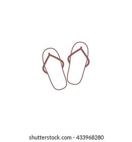 beach slippers, icon