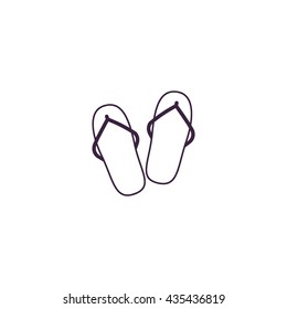 beach slippers, icon