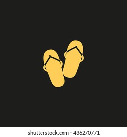beach slippers, icon