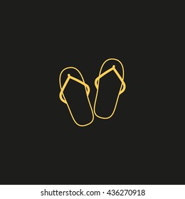 beach slippers, icon