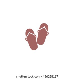 beach slippers, icon