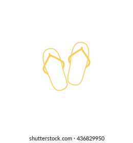 beach slippers. icon