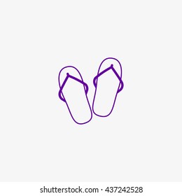 beach slippers, icon