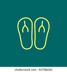 Beach slippers icon