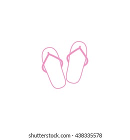 beach slippers, icon