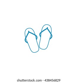 beach slippers, icon