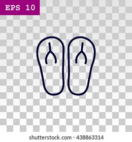Beach slippers icon