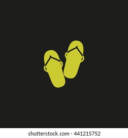 beach slippers, icon