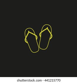beach slippers, icon