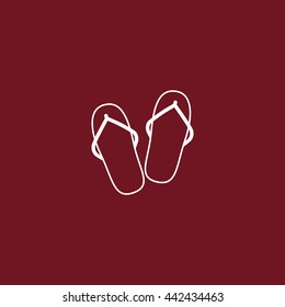 beach slippers, icon