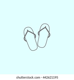 beach slippers, icon