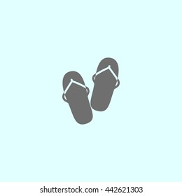 beach slippers, icon