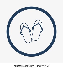 beach slippers, icon